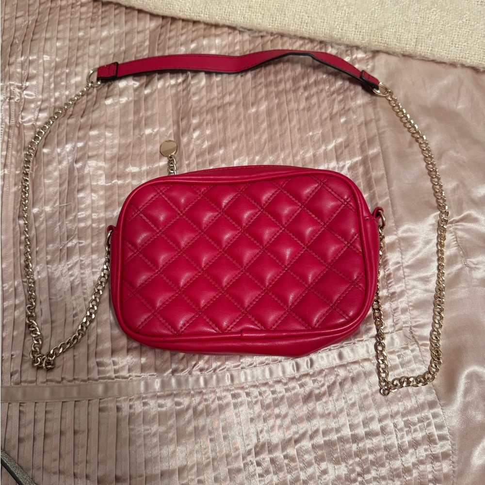 Quilted Red Crossbody Bag
